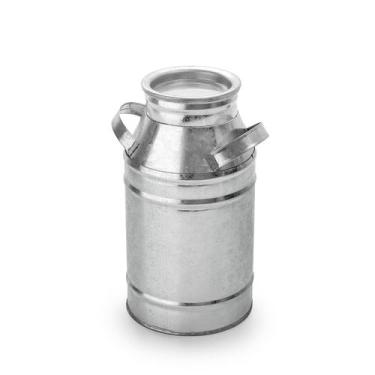 Imagem de Latão de leite decorativo aço galvanizado 21 cm - Loja Bora, Decora!