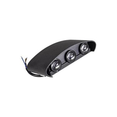 Imagem de Arandela Preta Para Parede Externa/Interna LED 6W - 4000k / Bivolt (52