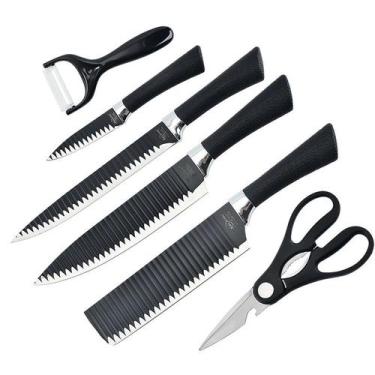 Imagem de Kit de Facas Antiaderentes para Churrasco: Faqueiro - Melhor Preço