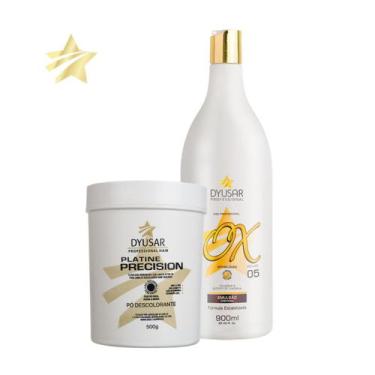 Imagem de Kit Descoloração Profissional Po Descolorante Blue e Ox 5 - DYUSAR Cos