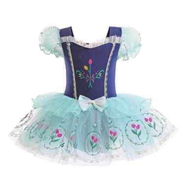 Imagem de Dressy Daisy Collant de balé, vestido tutu para meninas, bailarina, fantasia de dança, roupa de dança com saia de tule, Estilo L, 2-3 Anos