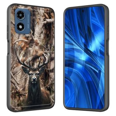 Imagem de JHYYTUJTYP Capa para Moto G 5G 2024, [Teste de queda de grau militar] Capa protetora resistente à prova de choque resistente para Motorola Moto G 5G 2024 / Moto G Play 5G 2024, Camo Forest Deer