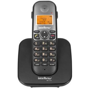 Imagem de Telefone Sem Fio Digital Ts 5120 Intelbras Dect 6.0 Preto, Preto