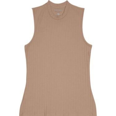 Imagem de Blusa Regata Feminina Canelada Malwee Ref. 66036, Marrom 70036, GG