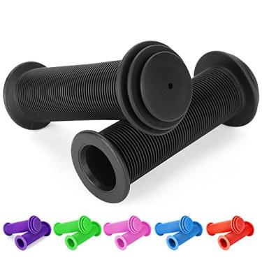 Imagem de Pegas de bicicleta infantil - Punhos de guidão de bicicleta de 105 mm com padrão de cogumelo para bicicleta infantil, bicicleta de equilíbrio, scooter