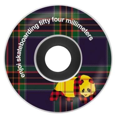 Imagem de Enjoi Roda de skate Plaids Panda branca - 54 mm