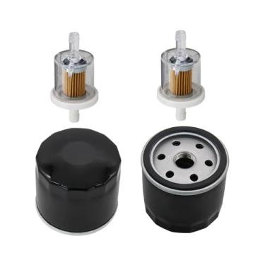 Imagem de 49065-0721 Filtro de óleo com filtro de combustível adequado para Kawasaki FR600V FR691V FR651V FR730V FS730V FS651V FS600V FR541V FX600V FX730V FS481V Substitui 49065-7007 (pacote com 2)