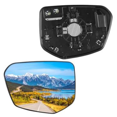 Imagem de BDFHYK Espelho de vidro aquecido do lado esquerdo do motorista compatível com Honda Civic 2016-2021 retrovisor externo com placa de apoio, substitui 76203TBAA01 HO1325127 (esquerda)