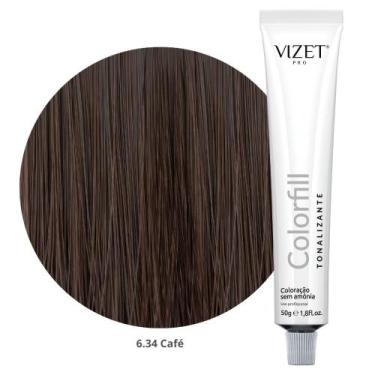 Imagem de Tratamento Tonalizante Colorfill 6.34 Café 50gr Vizet