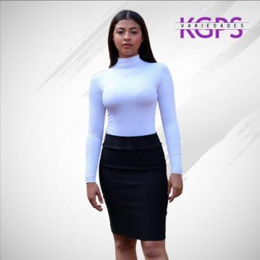 Imagem de Saia Lápis Mídy Basica Elegante Tecido Bengaline - Preta - Cowguirl, G