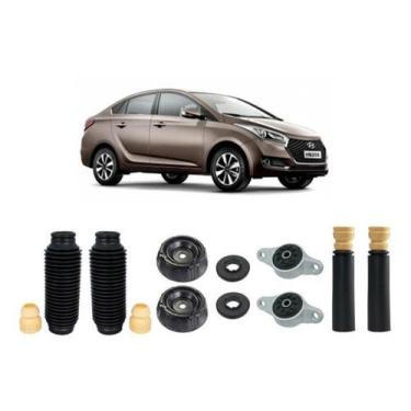 Imagem de Kit Batente Suspensão Dianteira Traseira Hb20S 2015 16 17 - Qualykits