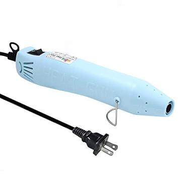 Imagem de mofa - Pistola de calor de resina, cabo de 6,5 pés, pistola de ar quente de 300 W para artesanato, secador de tinta acrílica, bico de aquecimento elétrico multiúsos (azul claro)