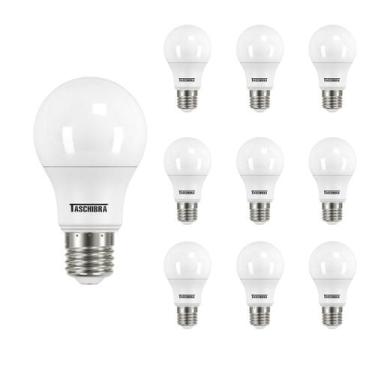 Imagem de Kit 10 lâmpadas led bulbo tkl 100  17w - taschibra, 3000K
