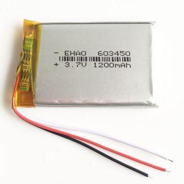 Imagem de Bateria 3,7v 1200mah  6mm X 34mm X 50mm  603450 3 Fios - - KMIG