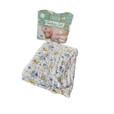Imagem de Toalha de Banho Caricia Toalhão Soft 1,00M x 85 CM C/ Capuz  - Minasre