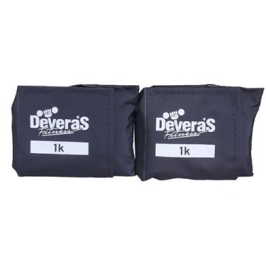 Imagem de Par de Caneleiras de Peso Para Perna 1 kg cada - Deveras, Preto