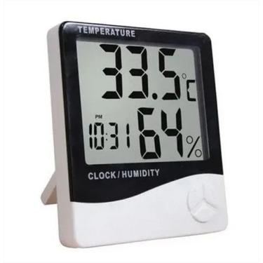 Imagem de Medidor de temperatura Termo-higrômetro Digital Relógio - VM