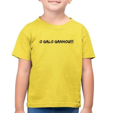 Imagem de Camiseta Algodão Infantil O GALO GANHOU!!! - Foca na Moda, Amarelo can
