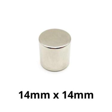 Imagem de Imã Neodímio Bloco Magnético N35 14 x 14 mm Super Forte Potente - All 