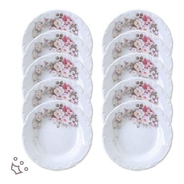 Imagem de Jogo 10 Pratos Fundos Sopa Eterna Porcelana Schmidt - Porcelanas Schmi
