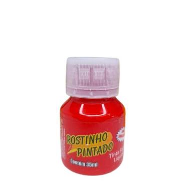 Imagem de Tinta para pintar o rosto liquida vermelho 35 ml - Rostinho Pintado