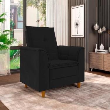 Imagem de Poltrona Para Sala Confortável Decorativa Isa Veludo - Tatite Decor, P