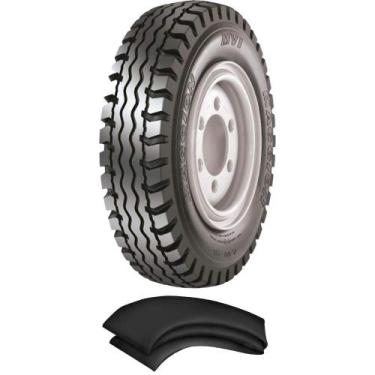 Imagem de Kit Pneu Empilhadeira Burrinha Paleteira 600-9 Mvi 10l Maggion + Camar