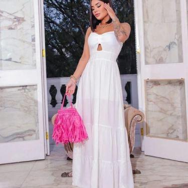 Imagem de Vestido Feminino Longo Soltinho Casual Moda Babado Premium - Angel Sto