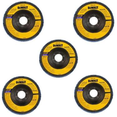 Imagem de Kit 5 Disco Flap G120 115 X 22,23Mm Dw8310Br Dewalt