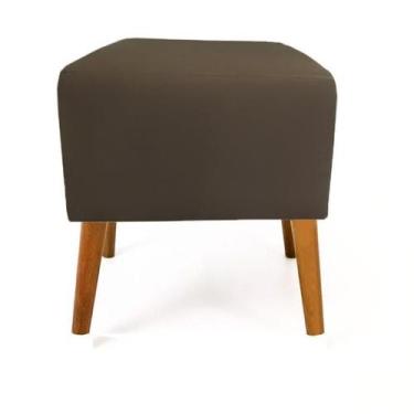 Imagem de Puf Puff Suede Marrom Puf Quadrado Marrocos Pés Palito - Decore.Com