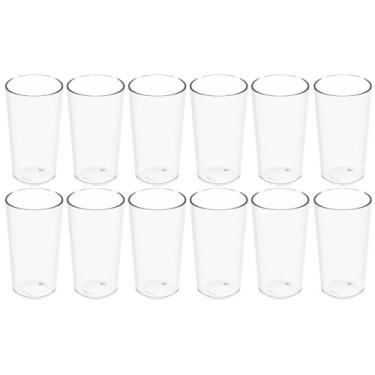 Imagem de Kit 12 Copos Altos 500ml Plástico Incolor Long Drink Crippa Refeitório Água Suco