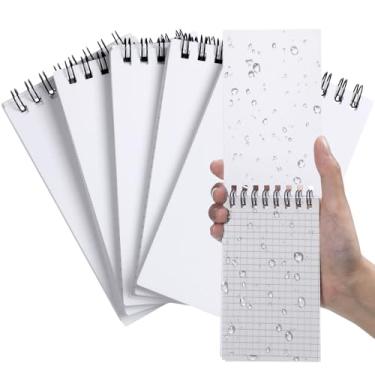 Imagem de Qilery Bloco de notas à prova d'água de 7,6 cm x 12,7 cm para todos os climas, bloco de notas da polícia, à prova de intempéries, espiral, bloco de notas em espiral, bloco de notas para uso ao ar