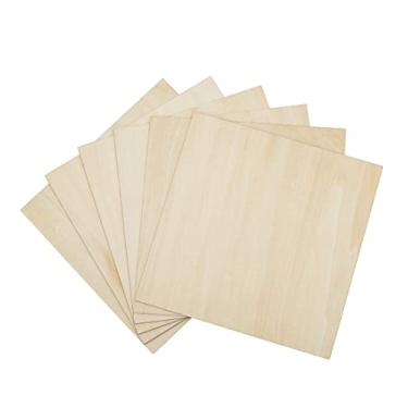 Imagem de SIWUCHYE Madeira Inacabada, 6 Pacotes De Folhas De Basswood Para Artesanato, Placa De Madeira Artesanal Para Artes E Ofícios De Barco De Aeronaves Domésticas, Projetos Escolares, Enfeites De Madeira D
