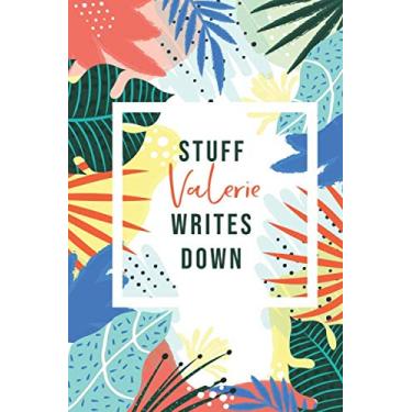 Imagem de Stuff Valerie Writes Down: Personalized Journal/Notebook (6 x 9 inch) BEAUTIFUL & VIBRANT Tropical Floral Pattern
