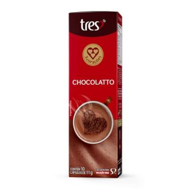 Imagem de 3 Corações Cápsula Chocolatto TRES - 10 unidades