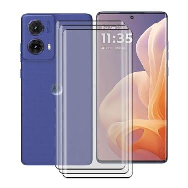 Imagem de HGJTFANY [Pacote com 3] Película Protetora de Tela Temperada para Motorola G85 5G, Alta Transparência [Dureza 9H] [Sem Bolhas] Película Protetora de Vidro Temperado para Motorola G85 5G (6,67