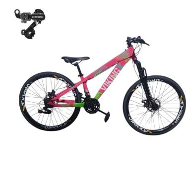 Imagem de Bicicleta 26 VikingX Tuff25 21v Cambio Traseiro Shimano Freeride Disco Mecânico Pneu Slick 1.50-Unissex
