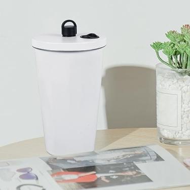 Imagem de Caneca de viagem com canudo 600 ml copo isolado de aço inoxidável à prova de vazamento caneca de café portátil isolado a vácuo canecas de café para viagem quente e frio 6-12H preservação do calor para