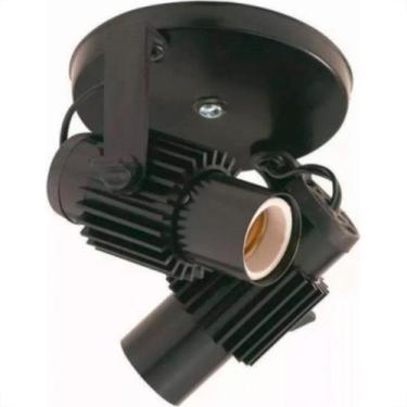 Imagem de Spot Aletado Opl Duplo Preto - OPTRONIK