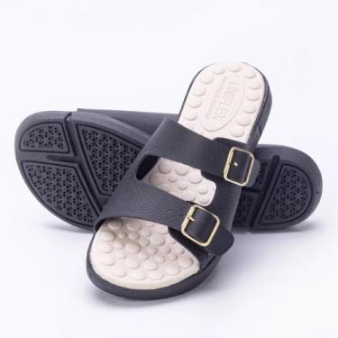 Imagem de Tamanco Uniflex Fivela Macia e Confortavel, Preto, 36