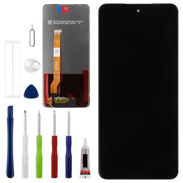 Imagem de Vvsialeek Novo conjunto de digitalizador de tela sensível ao toque LCD para Realme C67 4G [6,7 polegadas] RMX3890 com kit de ferramentas de reparo técnico - Função de impressão digital