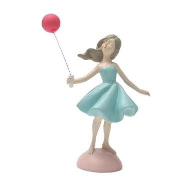 Imagem de Bothyi RESINA FEXTINA ESTARTA de BALOON CRAÇO COLECTÍVEL Escultura decorativa de ornamentos para a sala de estar da lareira, Garota de Pé