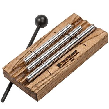 Imagem de TreeWorks Chimes (Feito nos EUA) Campainha de energia de três tons para meditação e uso em sala de aula inclui martelo e cabo (vídeo) (TRE420)