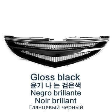 Imagem de Grade de carro compatível com Mazda 6 2009-2013 Carbon Surface Mesh Front Grill Segunda geração Capa decorativa Acessórios de reinstalação(Gloss Black)