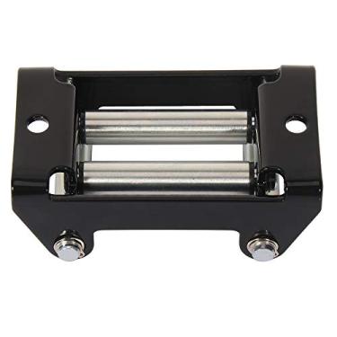 Imagem de SCITOO Rolo de guincho, guincho chapeado de zinco 4 vias Fairlead, guincho de recuperação universal guia de cabo de aço padrão de parafuso ATV UTV (1,4-1,8 kg)