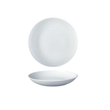Imagem de Prato de osso de disco branco de imitação, prato de arroz refogado de fast food - 226-9,5; prato de 24 cm de profundidade - branco