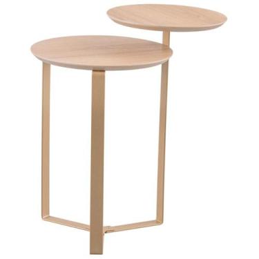 Imagem de Mesa Lateral Para Sala de Estar 2 em 1 Pés Metálicos Dari A03 Hanover 