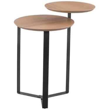 Imagem de Mesa Lateral Para Sala de Estar 2 em 1 Pés Metálicos Dari A03 Hanover 