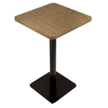 Imagem de Mesa Bistrô Alta Quadrada - Metalon Preto - Casa Decor Lis