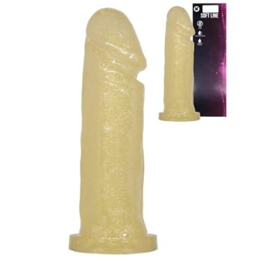Imagem de Pênis Realístico Glitter 16,5 X 4 Cm Linha Ouro Premium Tesão Satisfação Quente e Penetração Gostosa